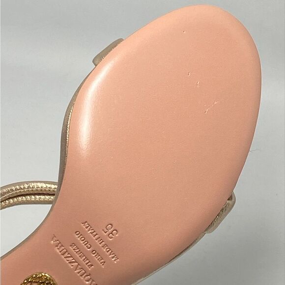 Aquazzura Palisades Metallic Leather Sandals size 35 - Picture 12 of 13